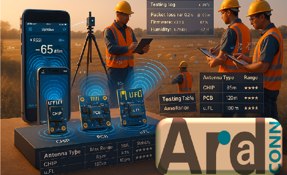 Arad Connectivity MN52H (Nordic nRF52840)BLE模组户外距离实测-真实性能大揭密!
